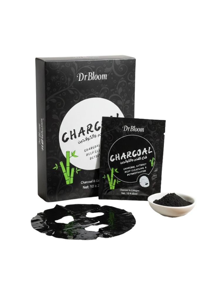 دكتور يلوم  قناع دكتور بلوم للتنظيف العميق بالفحم مع فحم الخيزران قناع وجه لإزالة السموم والتحكم في الزيوت وتنظيف المسام - Image 1